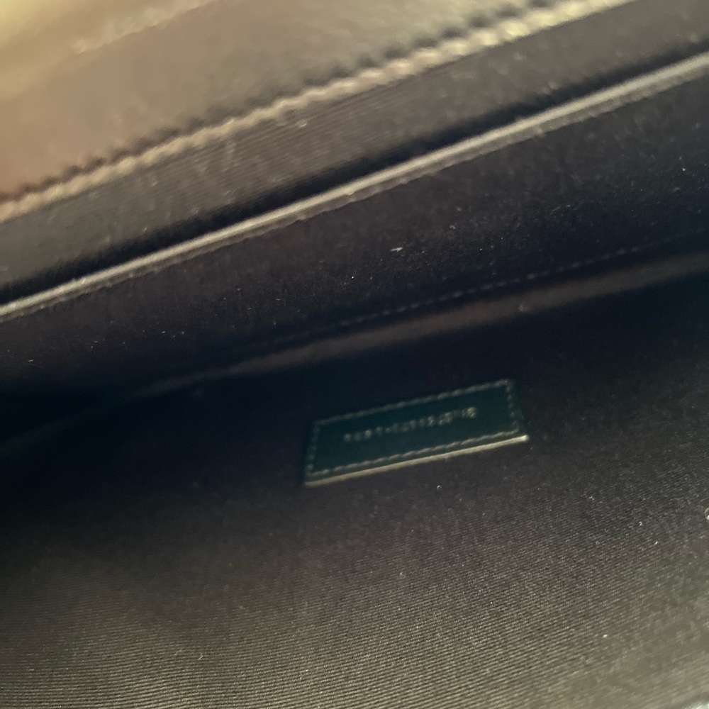 Saint Laurent Black Quilted Pouch with Gold Logo - Picture 12 of 16